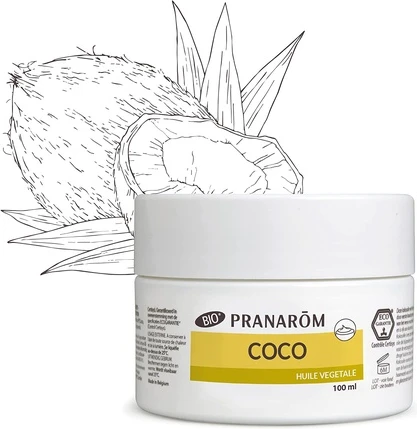 Carrier Oil Pranarom Organic Coconut Plant Oil 1st Cold Pressed from Fresh Coconut Pulp