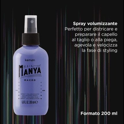 Hairspray Kemon Hair Manya Macro Volumizing Spray