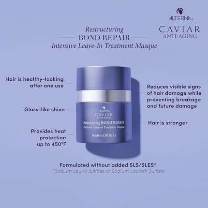 Интенсивная несмываемая маска-уход, альтернатива Caviar Anti-Aging, для реструктуризации и восстановления связей