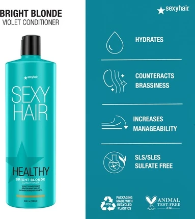 Шампунь Sexy Hair Healthy Bright Blonde Violet