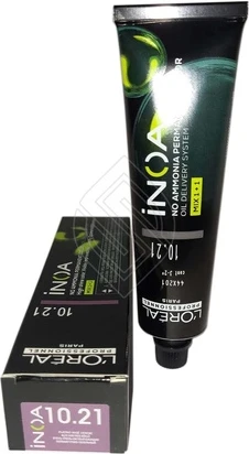 Стойкая краска для волос L'Oreal Professional Inoa №10.21 Светлый Перламутрово-Пепельный Блонд