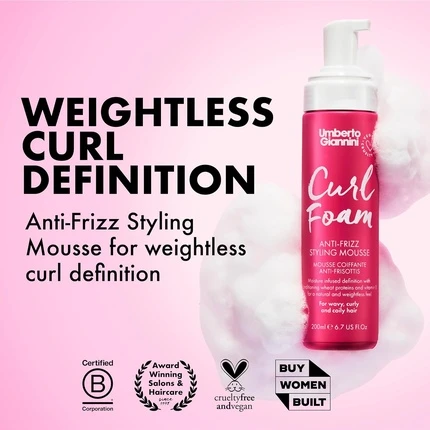 Мусс для укладки Umberto Giannini Curl Foam против завитков