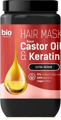 Маска для волос Bio Naturel Bio Naturell Hair Mask Ультра Восстановление с Касторовым Маслом и Кератином