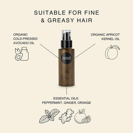 Масло для волос Zenz Organic Oil Treatment No 96 Sweet Mint