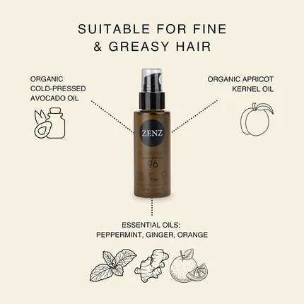 Масло для волос Zenz Organic Oil Treatment No 96 Sweet Mint