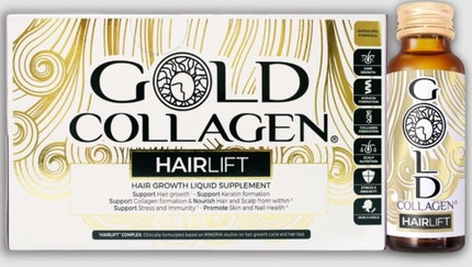 Жидкая добавка Minerva Research Labs Gold Collagen Hairlift