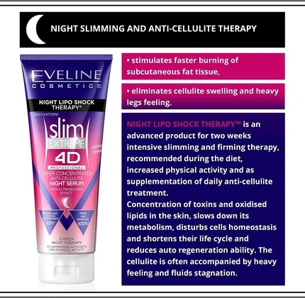 Body Cream Eveline Cosmetics Slim Extreme 4D Professional Anti-Cellulite Firming