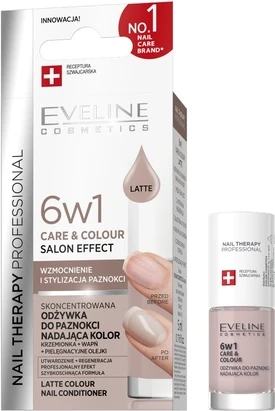 Concentrated Nail Treatment Eveline Cosmetics Nail Therapy 6 In 1 Care & Colour
