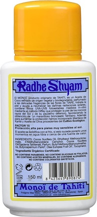 Масло для Тела Radhe Shyam Масло Моной из Таити SPF 15