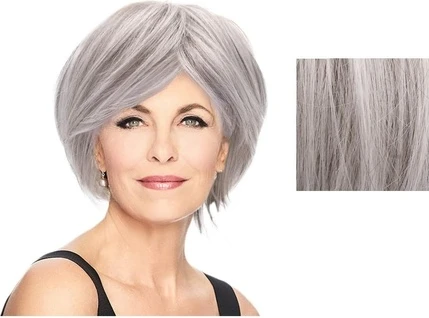 Парик WIG Hairdo с эффектом «Рваный боб» Светло-серый