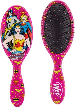 Расческа-распутыватель Wet Brush WetBrush Original Detangler Ultra Soft Intelliflex Bristles DC Comics Range - Лиги Справедливости Чудо-Женщина Бэтгёрл Супергёрл