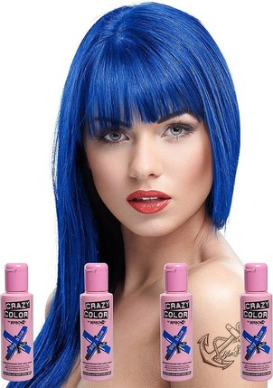 Полуперманентная краска для волос Crazy Color Небесно-голубой