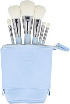 Набор кистей Ilu Basic Set 6 кистей для макияжа с синей косметичкой