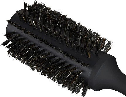Круглая щетка для укладки волос GHD с натуральной щетиной