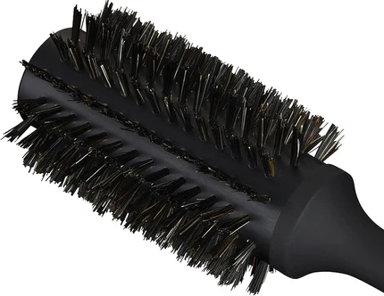 Круглая щетка для укладки волос GHD с натуральной щетиной