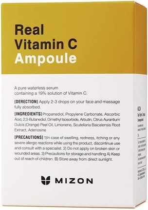 Сыворотка Mizon Real Vitamin C Ampoule Коррекция тона Средство для лица
