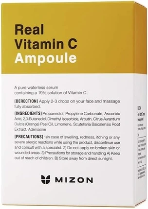Сыворотка Mizon Real Vitamin C Ampoule Коррекция тона Средство для лица