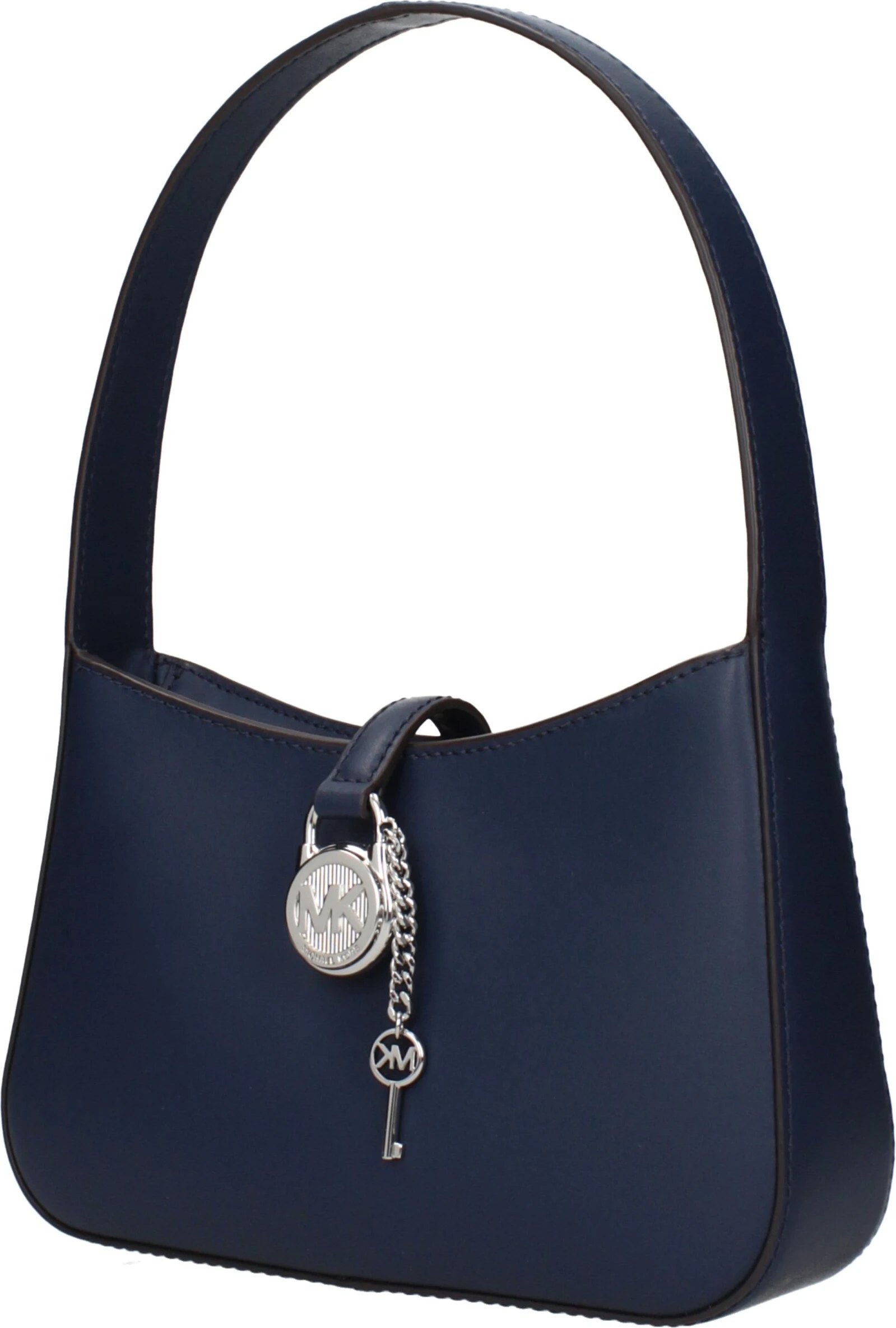 Синяя кожаная сумка Michael Kors