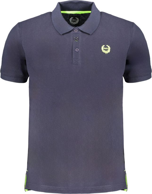 Blue Cotton Polo Shirt by Diego Venturino