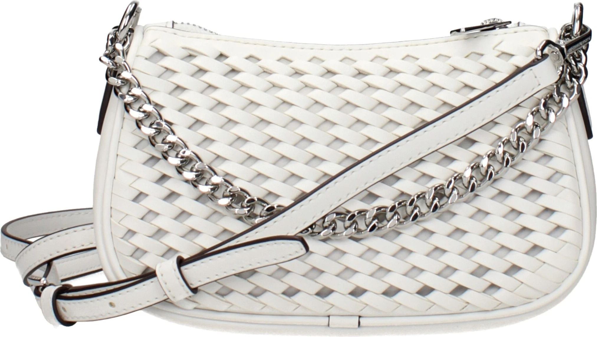Белая кожаная сумка Michael Kors