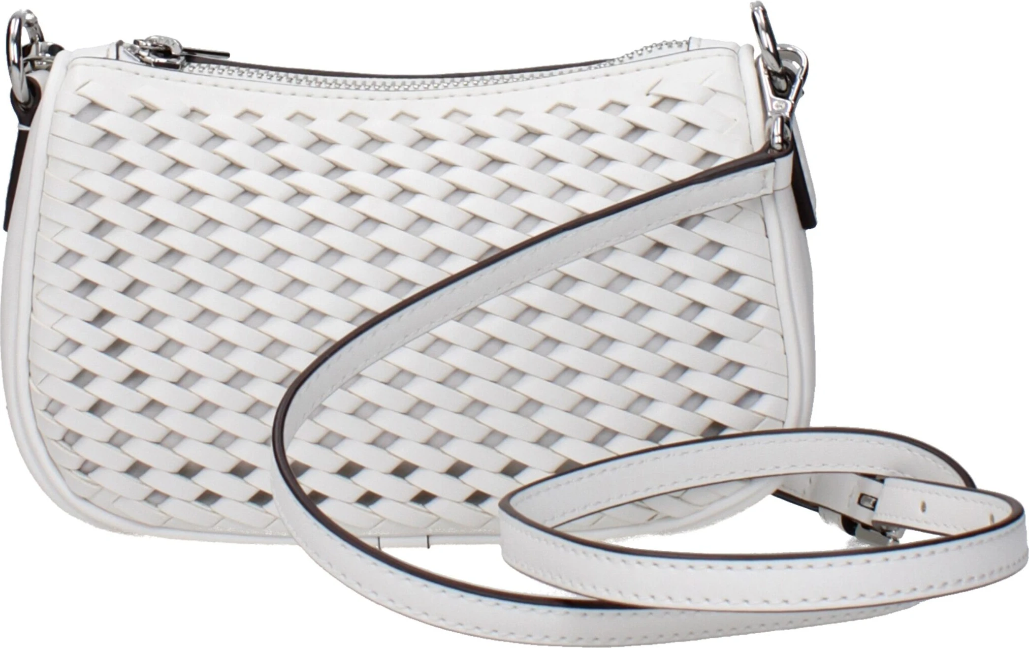 Белая кожаная сумка Michael Kors