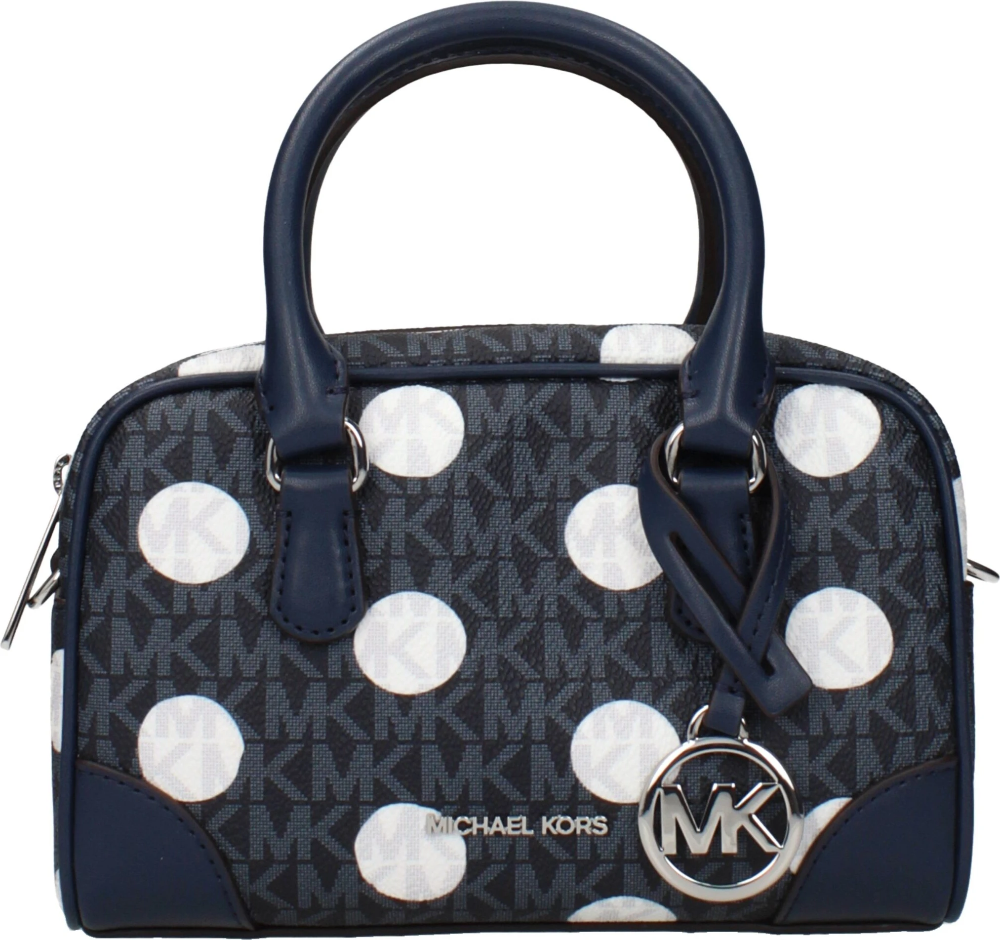 Синяя тканевая сумка Michael Kors
