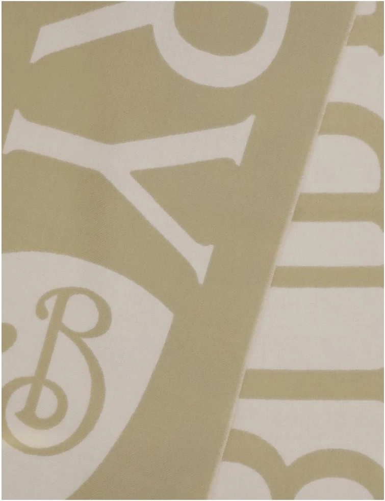 Бежевый шерстяной шарф Burberry