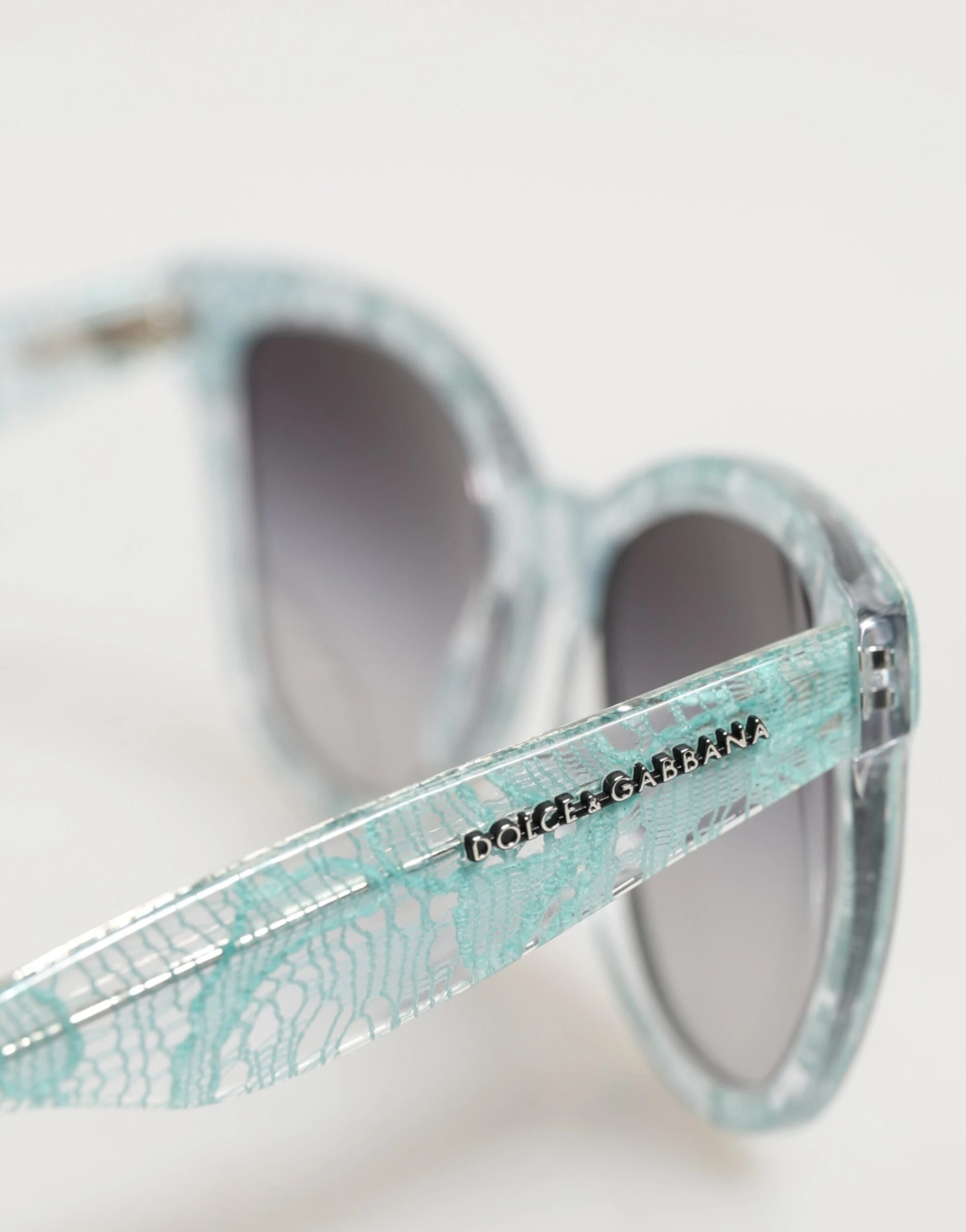 Dolce & Gabbana DG4190 Очки-солнцезащитные прямоугольные с синим кружевом из ацетата