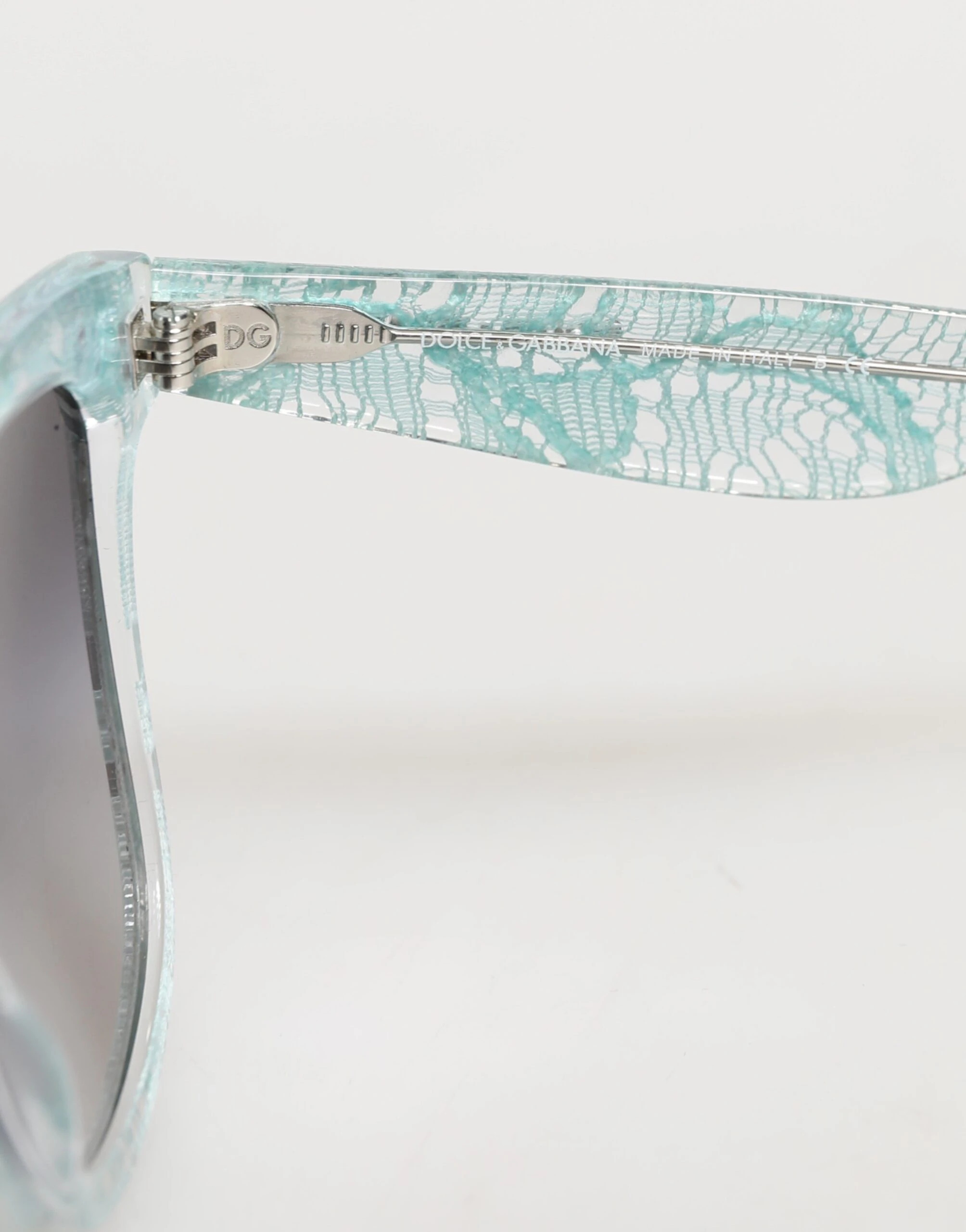 Dolce & Gabbana DG4190 Очки-солнцезащитные прямоугольные с синим кружевом из ацетата