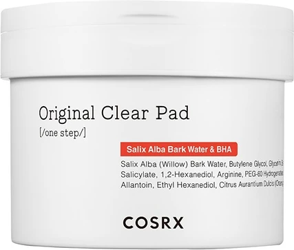 Пропитанные тонером отшелушивающие диски Cosrx One Step Original Clear