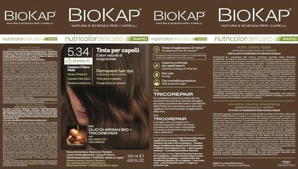 Стойкая краска для волос Biokap RAPID Медовый Каштаново-Коричневый