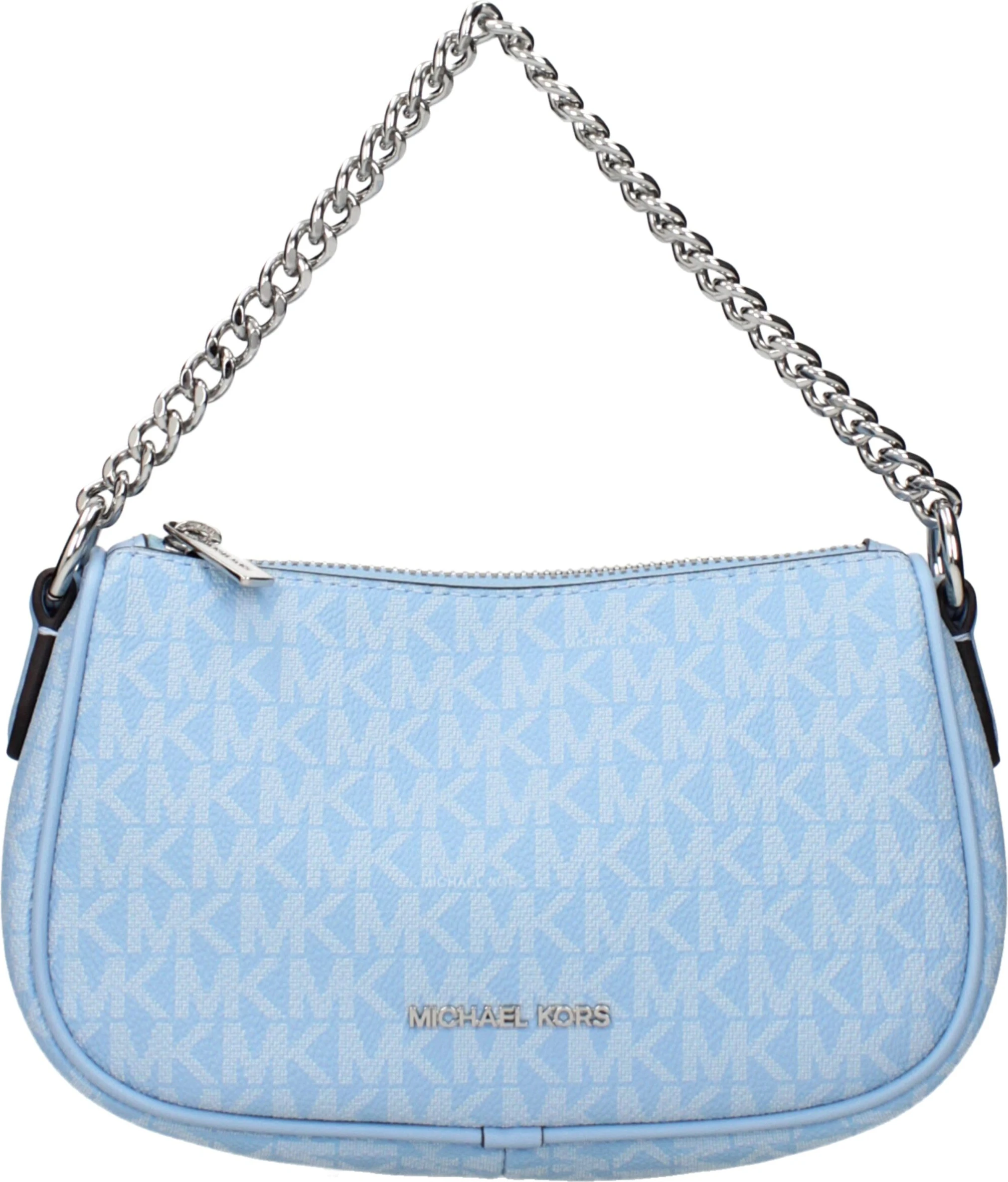 Голубая тканевая сумка Michael Kors