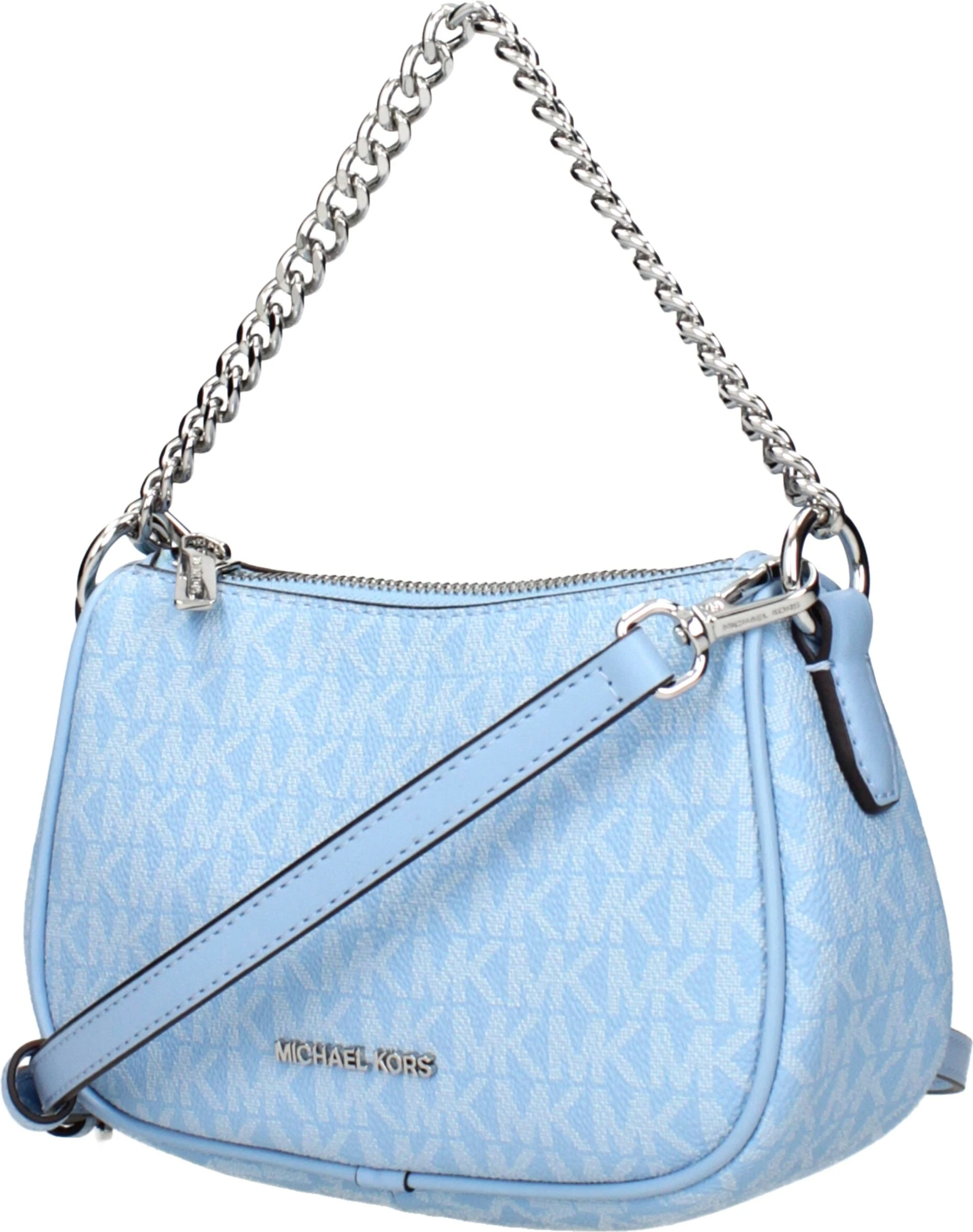 Голубая тканевая сумка Michael Kors