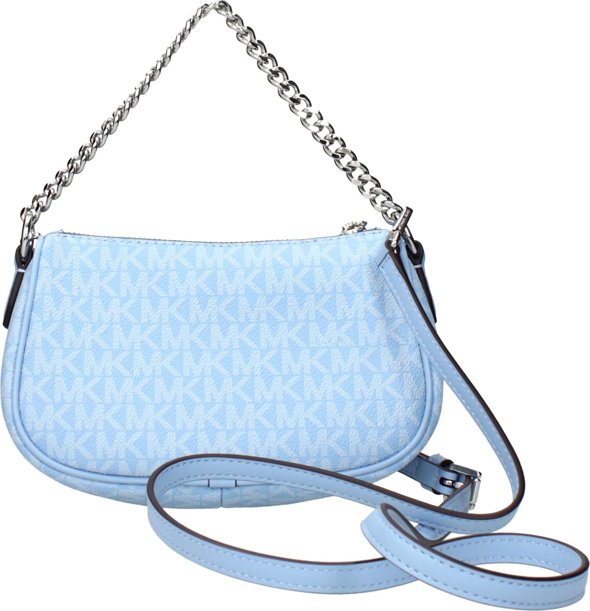 Голубая тканевая сумка Michael Kors