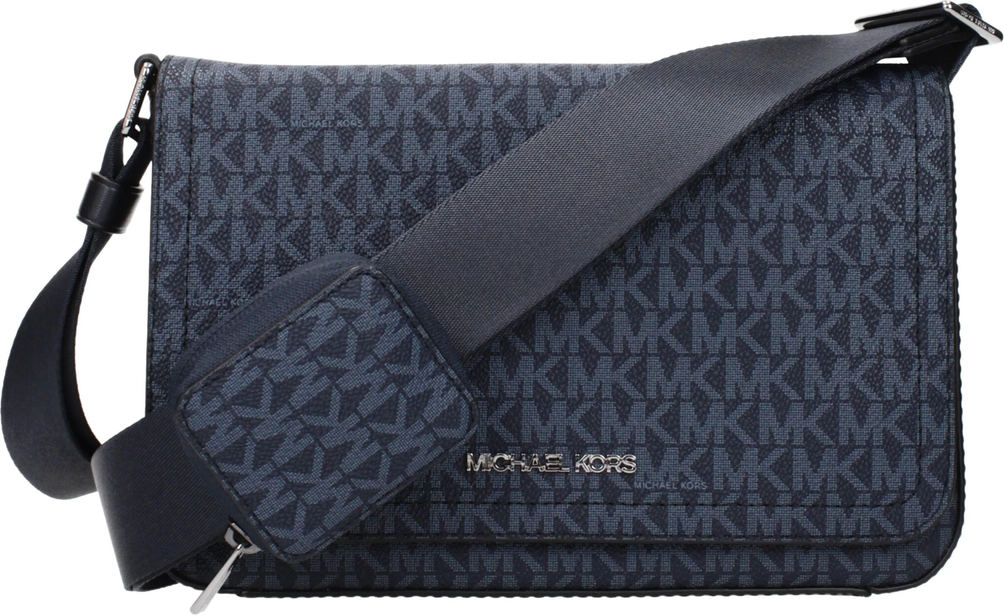 Синяя тканевая сумка через плечо Michael Kors