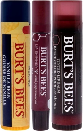 Набор для губ Подарочный набор Burt's Bees Увлажняющая бальзам для губ Оттеночный бальзам для губ и сияние для губ