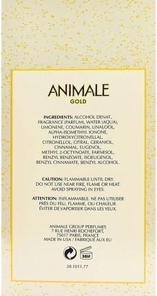 Eau De Toilette Animale Gold