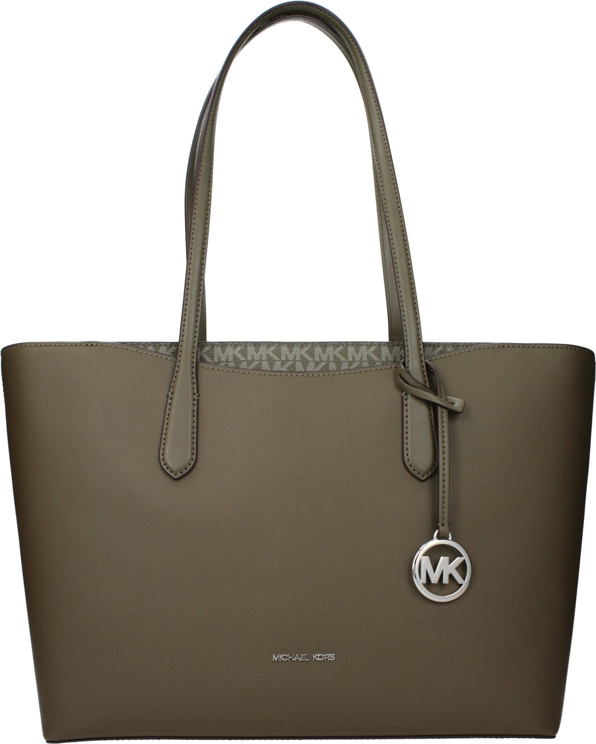 Зелёная тканевая сумка через плечо Michael Kors