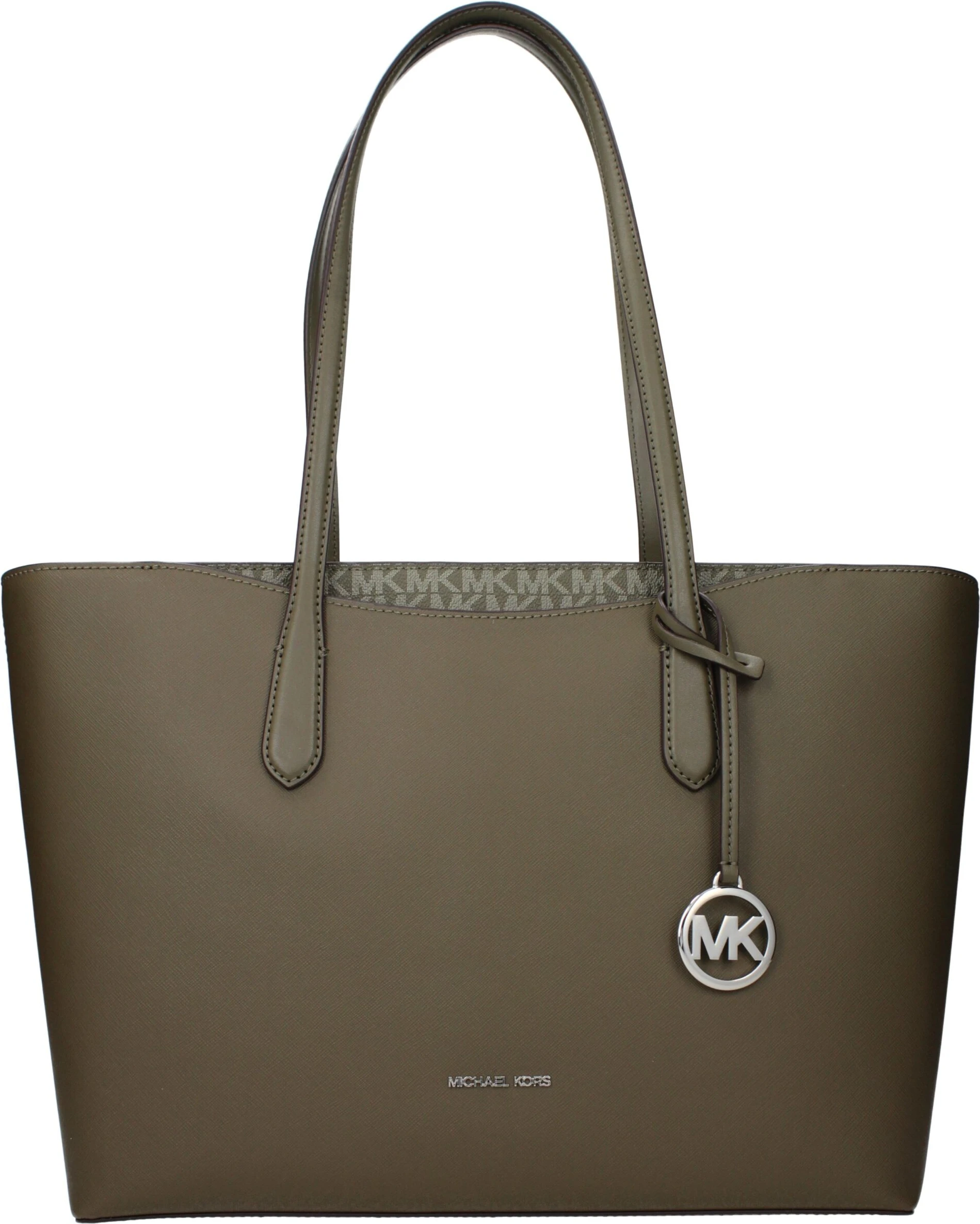 Зелёная тканевая сумка через плечо Michael Kors