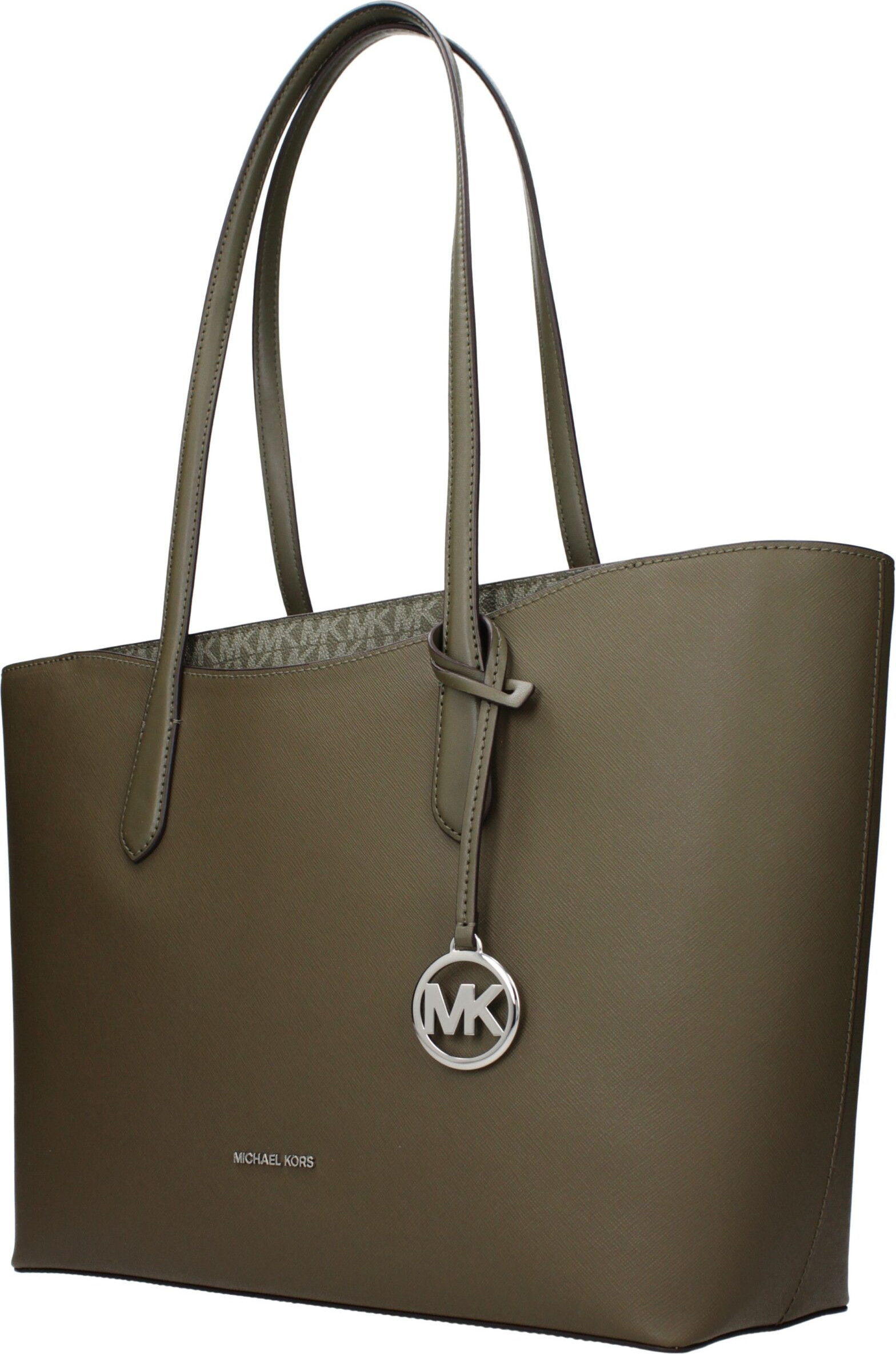 Зелёная тканевая сумка через плечо Michael Kors