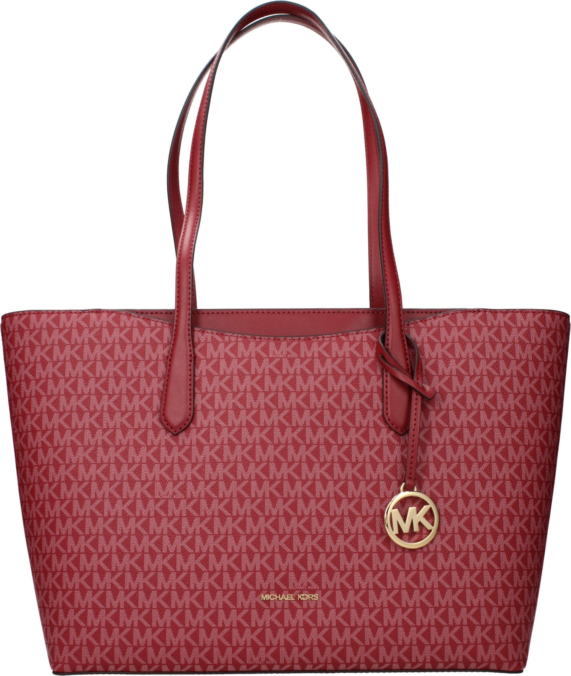 Красная тканевая сумка на плечо Michael Kors