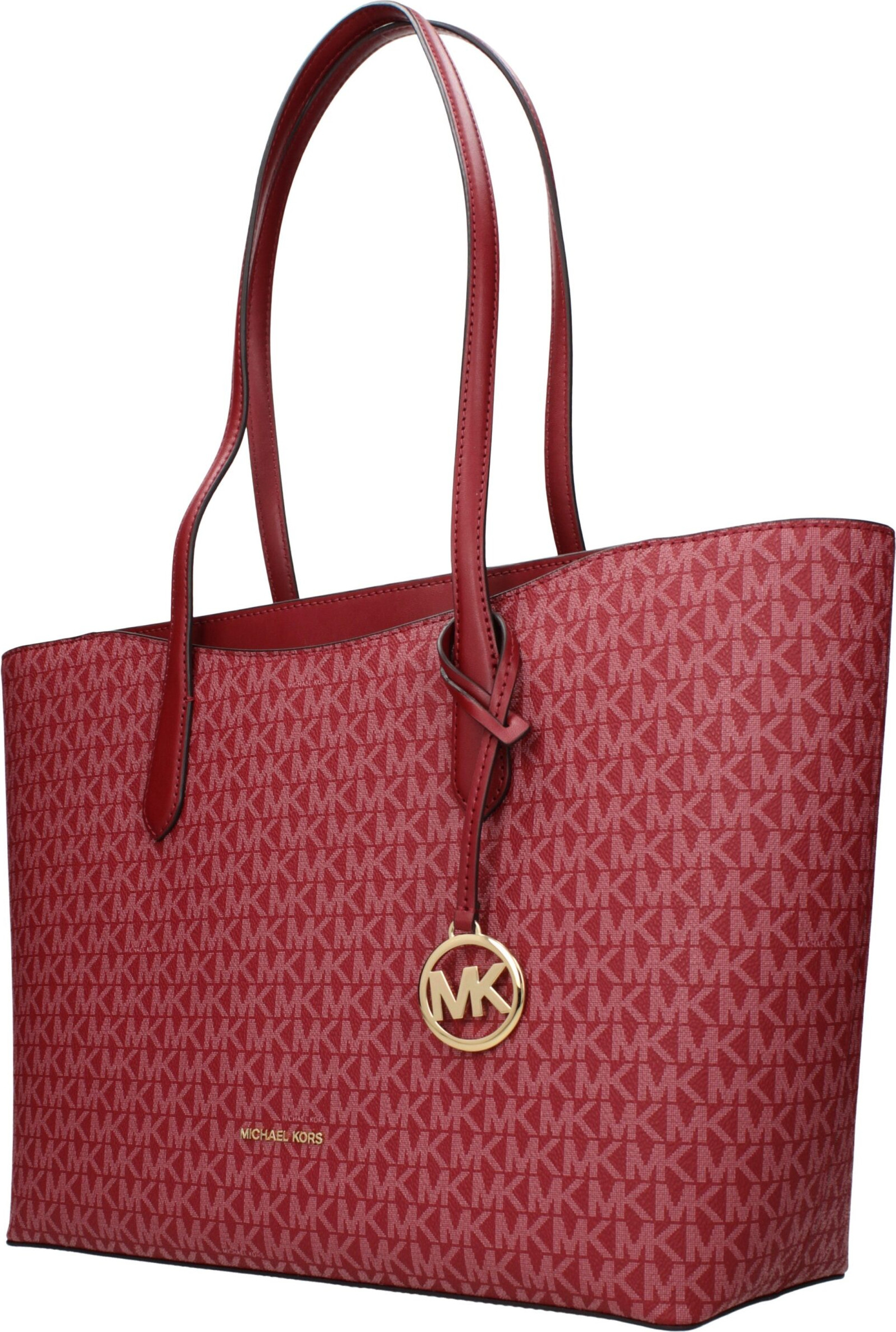 Красная тканевая сумка на плечо Michael Kors