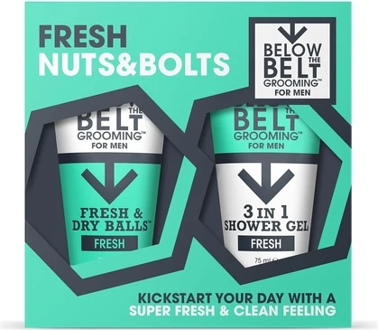 Набор по уходу за телом Below The Belt Grooming Sweaty Balls Gift Set Fresh & Dry Ball и гель для душа 3 в 1 со свежим ароматом