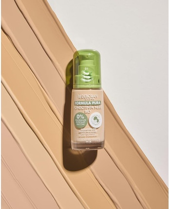 Жидкая текстура тонального крема Deborah Milano Pure Nude BIO Foundation Formula