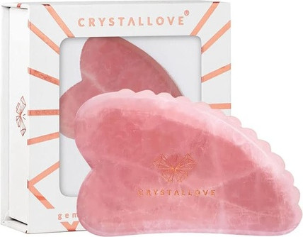 Gua Sha Crystalove Crystalove 3D Массажный Камень с Розовым Кварцем