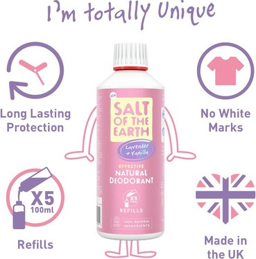 Сменный баллон для дезодоранта-спрея Salt Of The Earth Лаванда и Ваниль