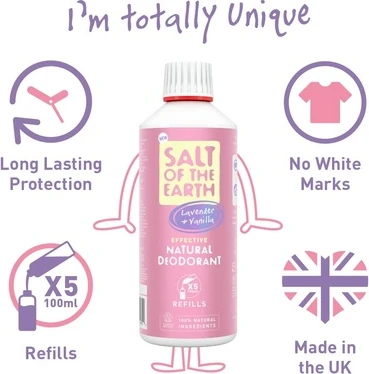 Сменный баллон для дезодоранта-спрея Salt Of The Earth Лаванда и Ваниль