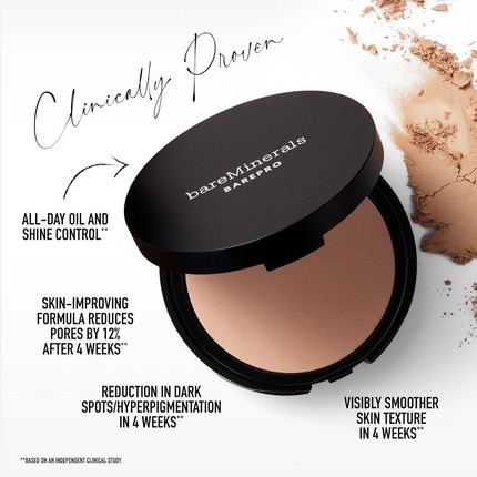 Пудра-основа прессованная Bareminerals Barepro Улучшающая тон кожи, матовая пудра-основа