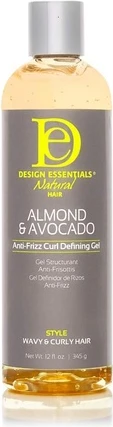 Гель Design Essentials Natural Hair Almond & Avocado Anti-Frizz Curl Defining Gel (Гель для определения завитков против пушистости с миндалем и авокадо для натуральных волос)