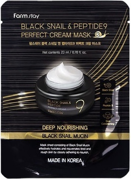 Тканевая маска Farmstay Black Snail & Peptide9 Perfect Cream Mask